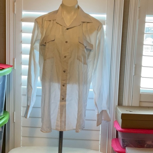 Panhandle Slim White Casual Button Down Shirt - Picture 1 of 11